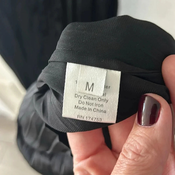 TOME Black Satin Cross Front Pleated Dress - Picture 12 of 12